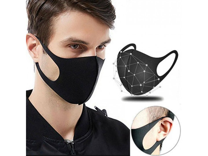 Маска защитная многоразовая, бордовая