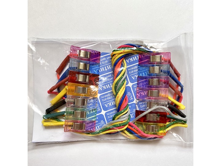 Зажим для салфеток "Радуга" (7 шт в комплекте)