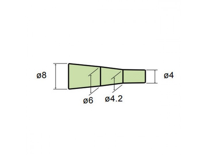 Переходник силиконовый для слюноотсоса (8мм - 4мм) 14840