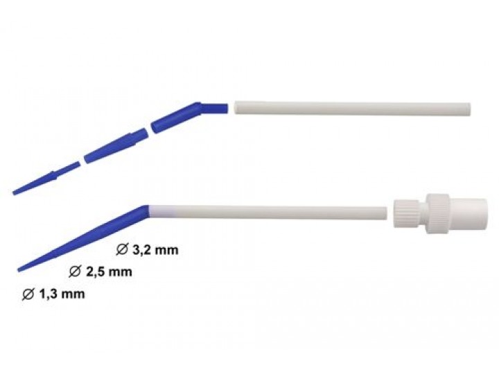 Слюноотсосы хирургические стерильные, универсальные (20 шт), переходник макси и мини Кристидент