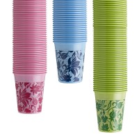 Стаканы пластиковые непрозрачные Floral Monoart