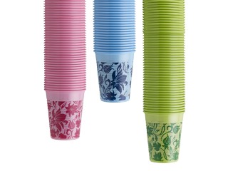 Стаканы пластиковые непрозрачные Floral Monoart