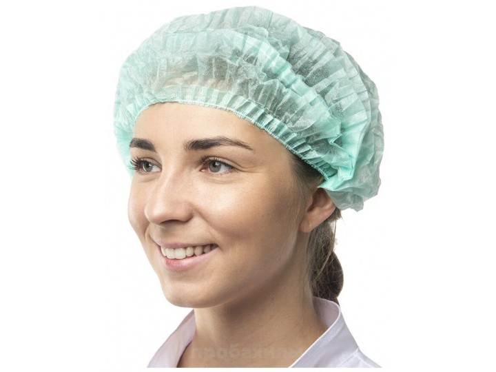 Шапочка одноразовая тип Шарлотка (100 шт.)