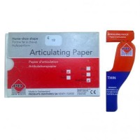 Бумага для контроля артикуляции ½ подковы, двусторонняя, 50мкм
