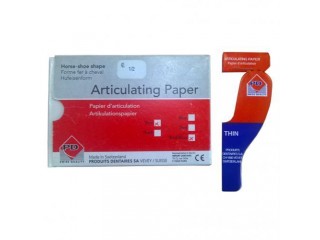 Бумага для контроля артикуляции ½ подковы, двусторонняя, 50мкм