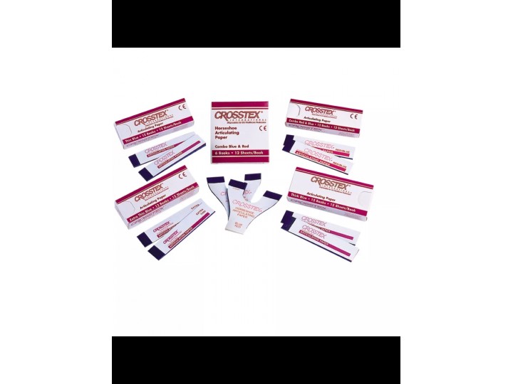 Артикуляционная бумага Crosstex Combo синяя-красная 71мкм 144 листа