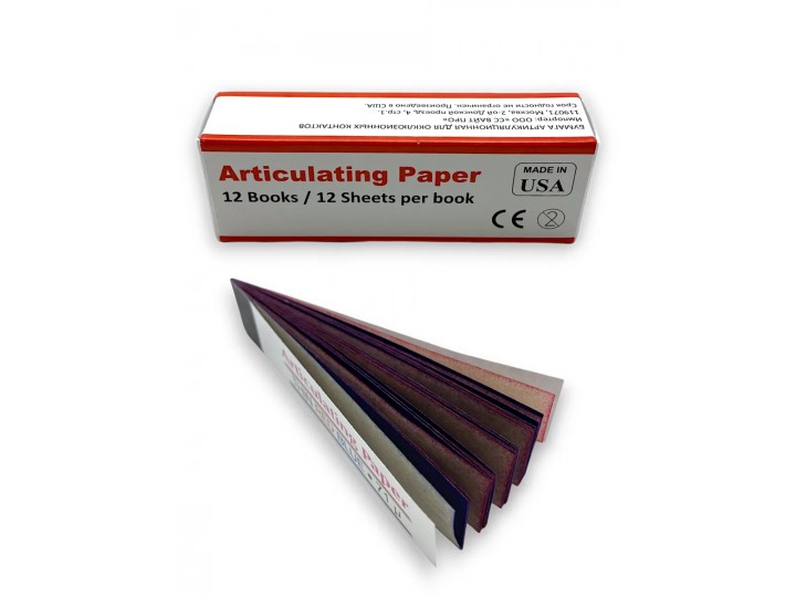 Артикуляционная бумага Crosstex Combo синяя-красная 71мкм 144 листа