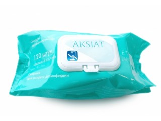 Аксиат салфетки для экспресс-дезинфекции, мягкая упаковка (120 шт) - AKSIAT