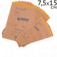 Крафт-пакеты Стерит 7,5х15 см коричневый