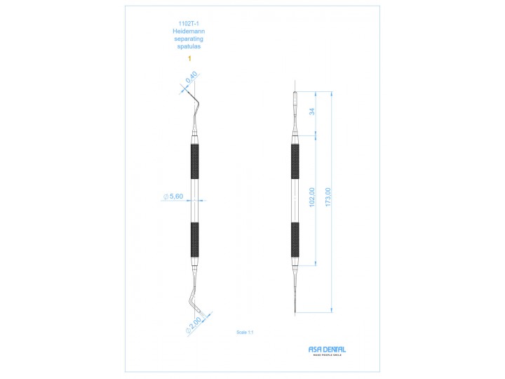 Гладилка N1 двусторонняя 1102T-1