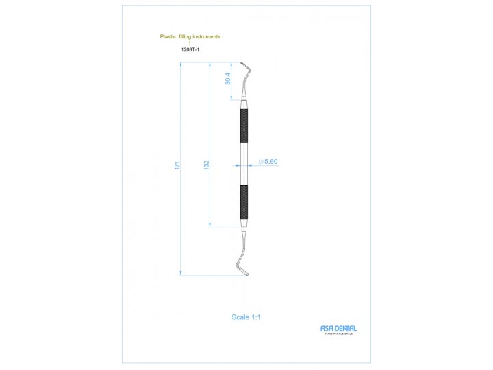 Штопфер-гладилка N1 двусторонняя 1208T-1