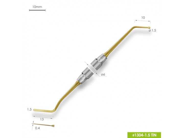 Удлиненная узкая гладилка с штопфером 1304-1,5 TiN