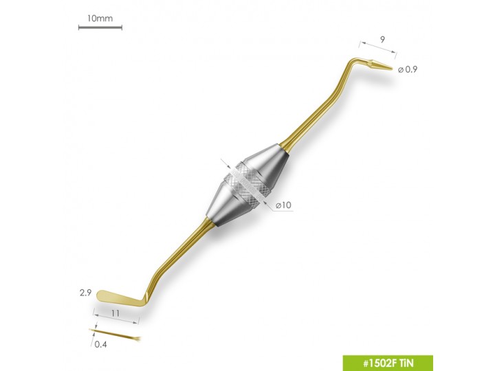 Средняя гладилка с конусовидным штопфером 1502F TiN