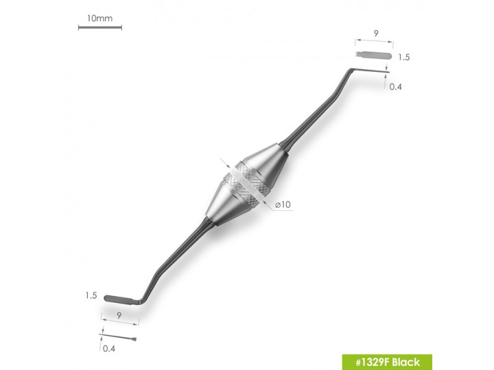 Малая двухсторонняя гладилка - пакер 1329F Black