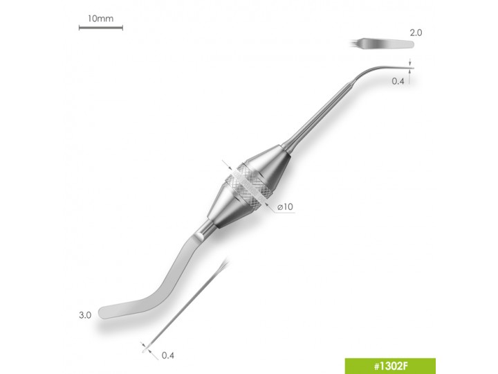 Двухсторонняя серповидная гладилка 1302F Classic