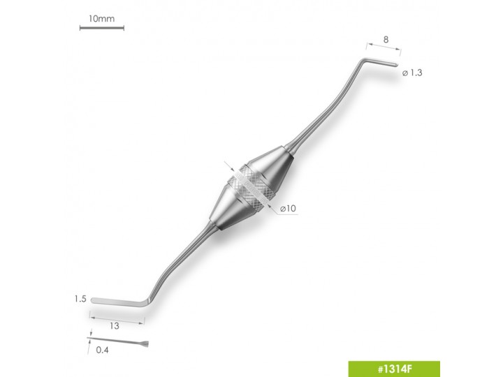 Удлиненная узкая гладилка 1314F