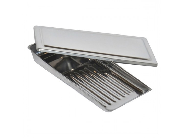 Лоток стоматологический ЛМС-8 с крышкой AISI 430 (12Х17)