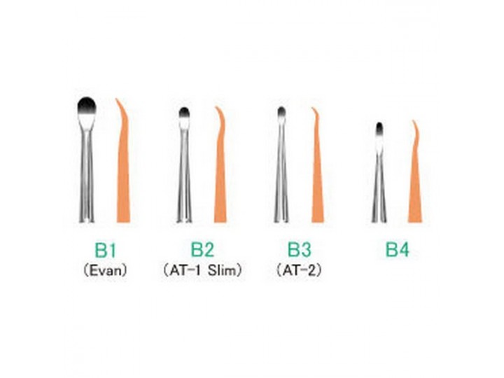 Инструмент моделировочный для воска ручка 07303 серебристая, насадка (А3, В1) - нерж.сталь