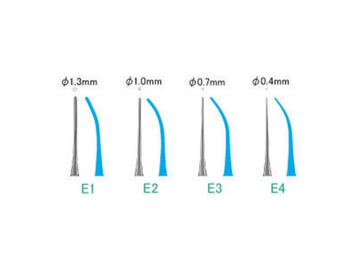 Инструмент моделировочный для воска ручка 07304 черная, насадка (E1, F2) - нерж.сталь