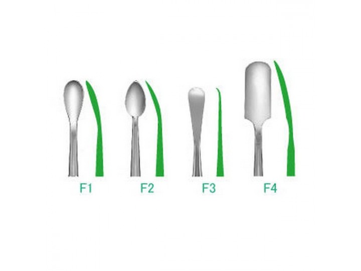 Инструмент моделировочный для воска ручка 07304 черная, насадка (E1, F2) - нерж.сталь