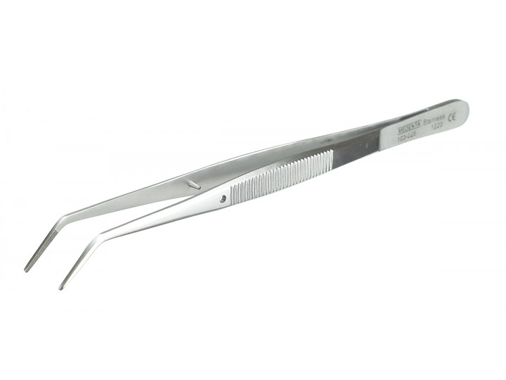 Пинцет College с насечками ребристый 103-026-P