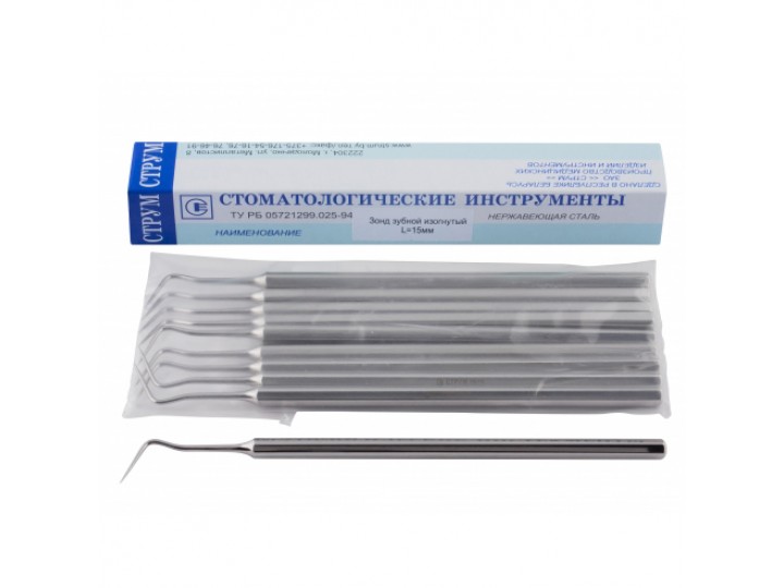 Зонд зубной изогнутый L15