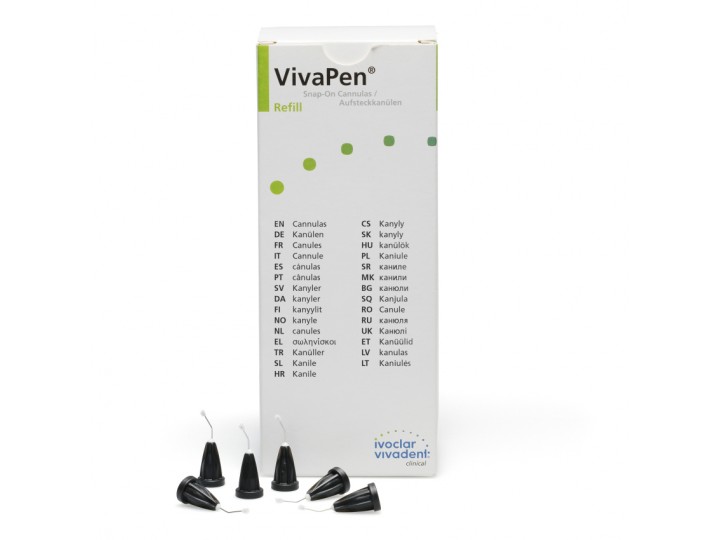 Канюли со щеточкой VivaPen Snap-On Cannulas Refill 300 шт