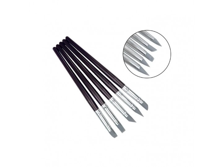 Силиконовые кисточки/гладилки белые набор TPENW (5 шт)