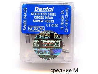 Штифты из нержавеющей стали средние М, 12 шт.