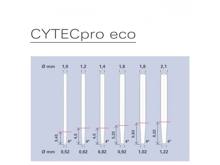 Набор каналорасширителей и калибраторов CYTEC для углового наконечника, 8 дриллей