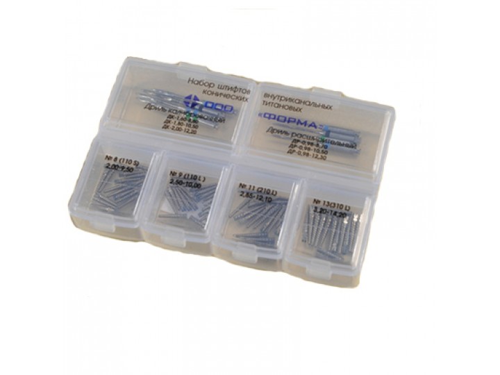 Набор титановых штифтов (номер 4) (80 шт. + 8 инструментов)