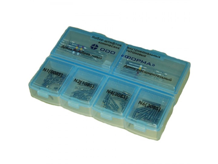 Набор титановых штифтов (номер 1) (80 шт. + 8 инструментов)