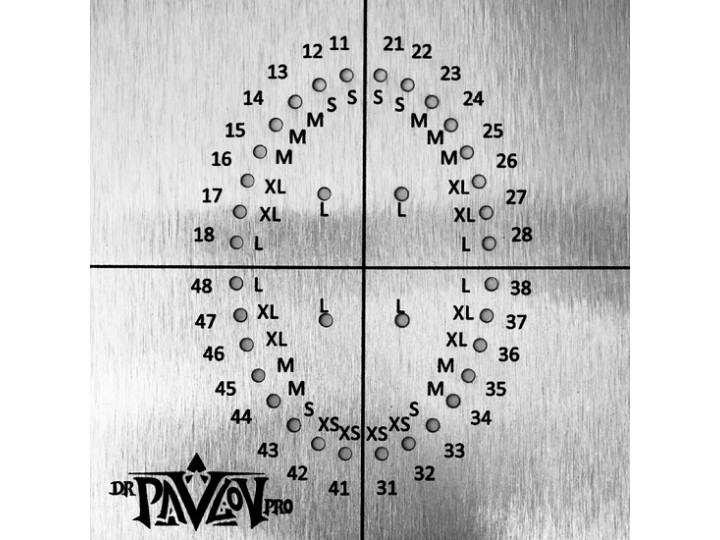 Шаблон для коффердама взрослый с отверстиями DP3