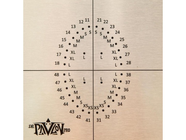 Шаблон для коффердама взрослый DP1