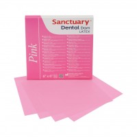 Листы для коффердама латексные Sanctuary Latex Dental dams Pink розовый