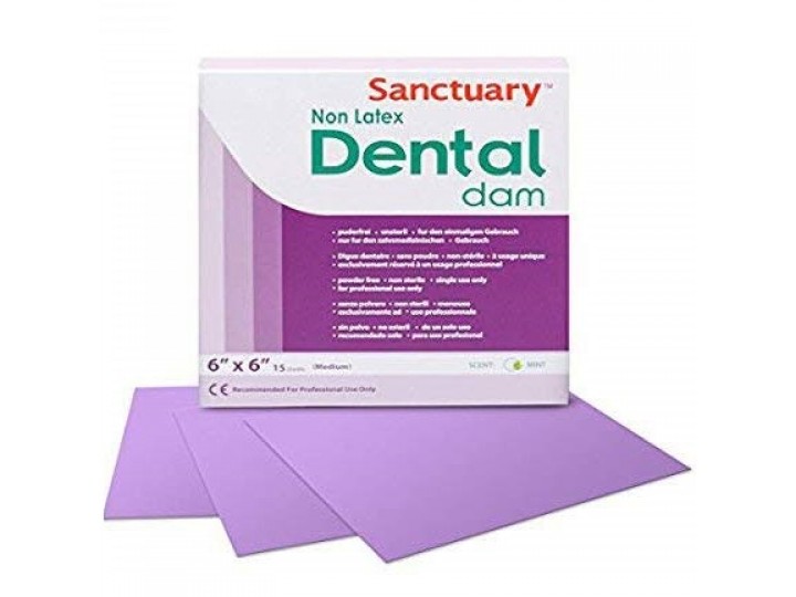 Листы для коффердама не содержащий латекс Sanctuary Non-Latex Dental Dams