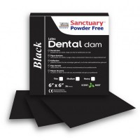 Листы для коффердама латексные черные Sanctuary Black Latex Dental dam