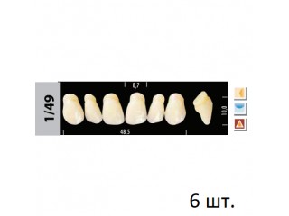 Зубы Super Lux 1/49 фронтальный верх, 6 шт.