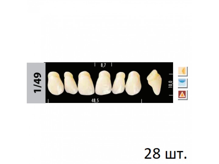 Зубы Super Lux 1/49 полный гарнитур, 28 шт.