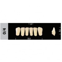 Зубы Super Lux 0/4 фронтальный низ, 6 шт.