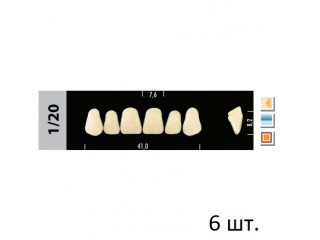 Зубы Super Lux 1/20 фронтальный верх, 6 шт.