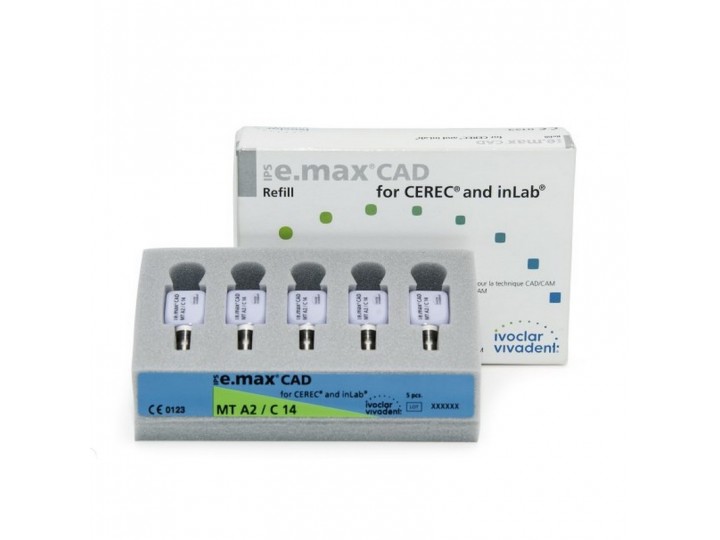 Блоки IPS e.max CAD CEREC/inLab MT C14 5 шт