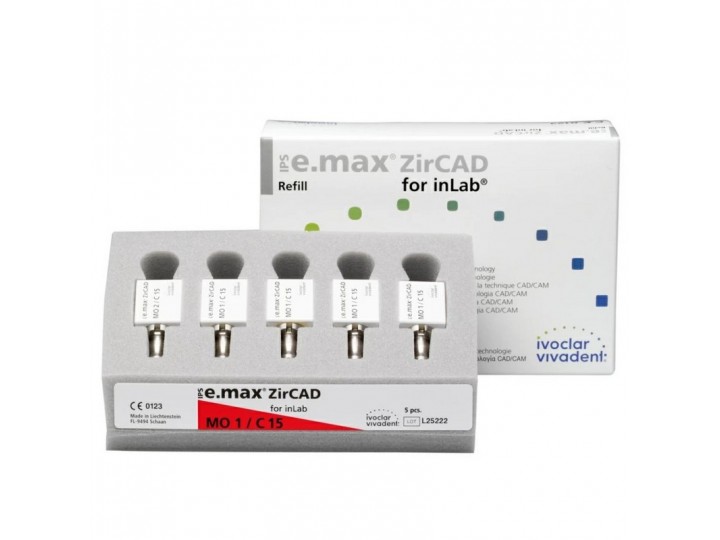 Циркониевые блоки IPS e.max ZirCAD for InLab MO 1 C15 L 5 шт