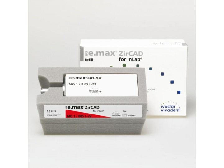 Циркониевый блок IPS e.max ZirCAD for InLab MO 0 B85 L-22/1