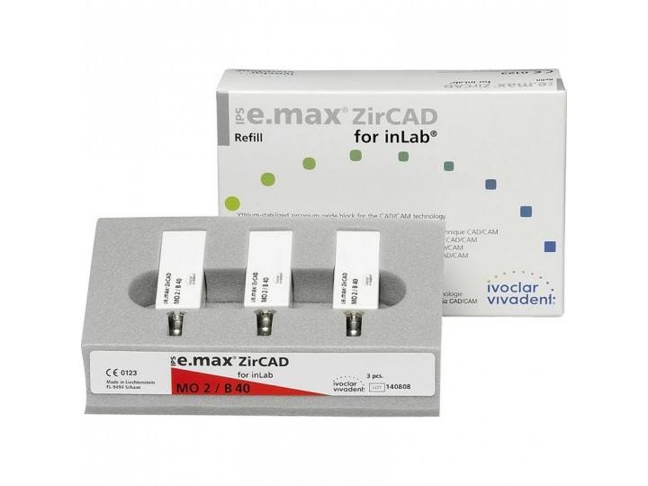 Циркониевые блоки IPS e.max ZirCAD for InLab MO 0 B40/3 3 шт
