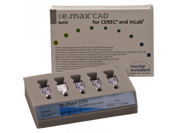 Блоки IPS e.max CAD for CEREC/inLab HT i12 5 шт