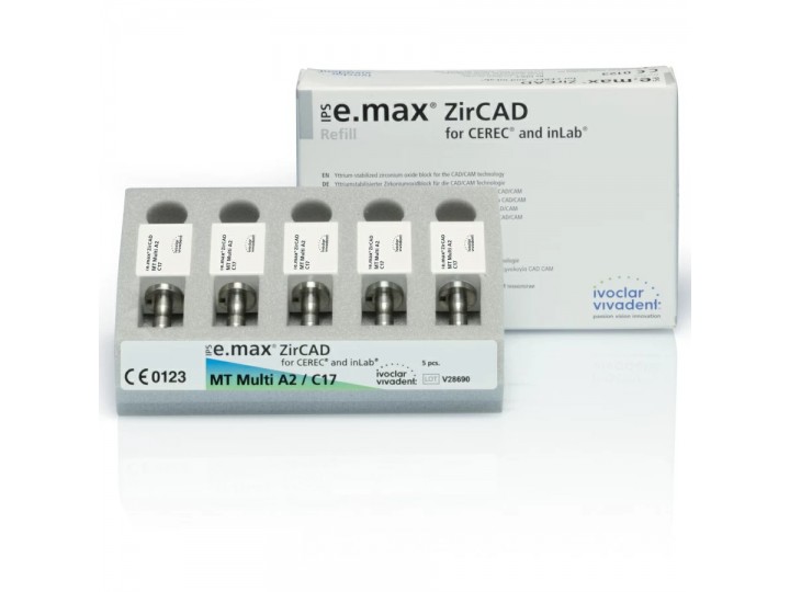 Блоки IPS e.max ZirCAD PlanM. MT Mul. C17, 5 шт