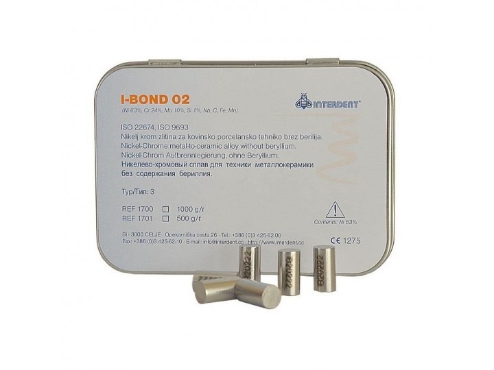 I-Bond 02 - металл (сплав) для керамики, никель-хром, 1 кг